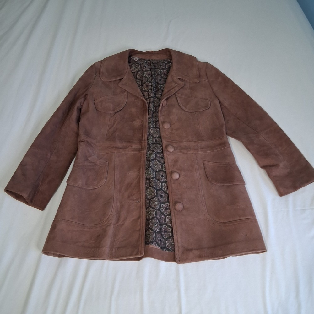 Vintage New England Sportswear Co. Leather Suede Lined Jacket Western Steampunk - Picture 11 of 16